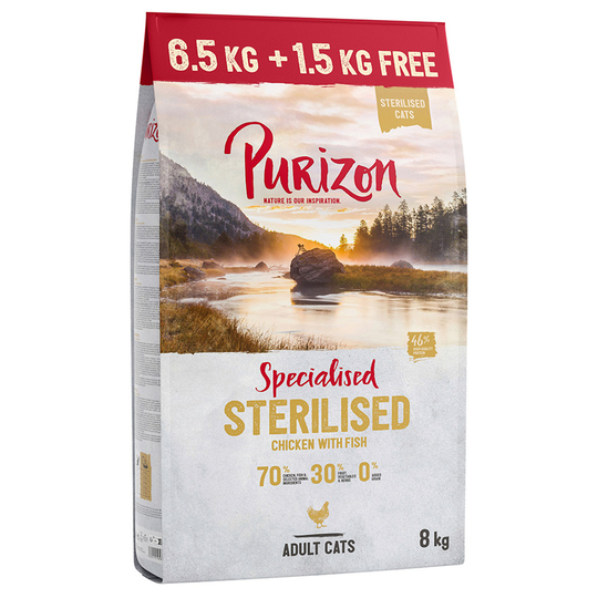 Purizon Adult Sterilised Chicken & Fish - 6,5 kg + 1,5 kg