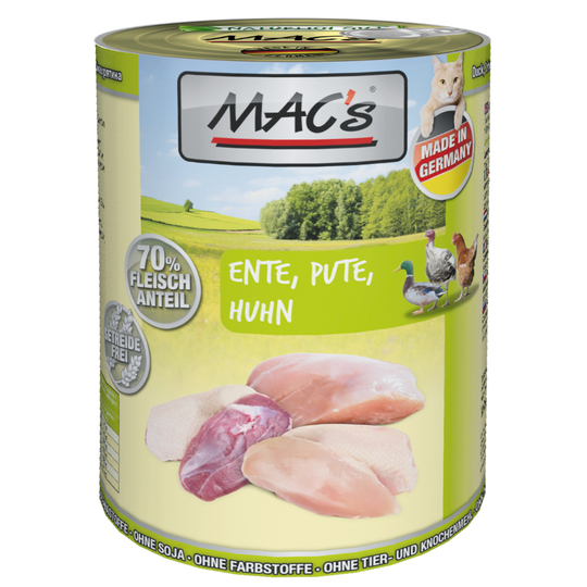 MAC´s Cat -säästöpakkaus 24 x 400 g - ankka, kalkkuna, kana