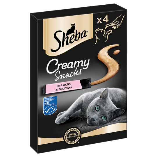 Sheba Creamy Snacks säästöpakkaus 8 x 12 g - lohi