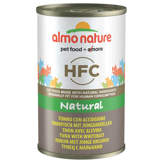 Almo Nature HFC -säästöpakkaus: 24 x 140 g - tonnikala & sardellinpoikaset