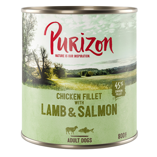 Purizon Adult 6 x 800 g - lammas & lohi perunalla & päärynällä
