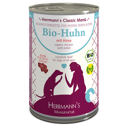 Herrmanns Menu Classic 6 x 400 g - luomukana & luomuhirssi