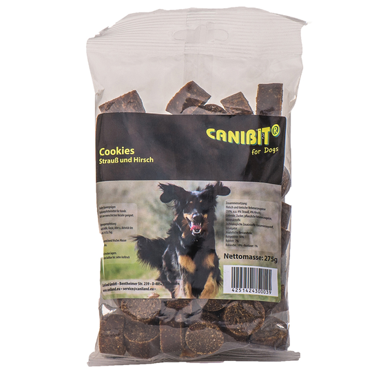 Caniland-strutsin- ja peuranlihakeksit - 275 g