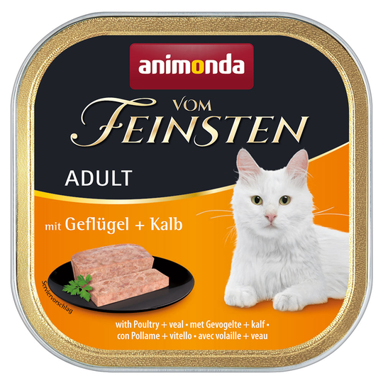 Animonda vom Feinsten Adult -suurpakkaus 64 x 100 g - siipikarja & vasikka