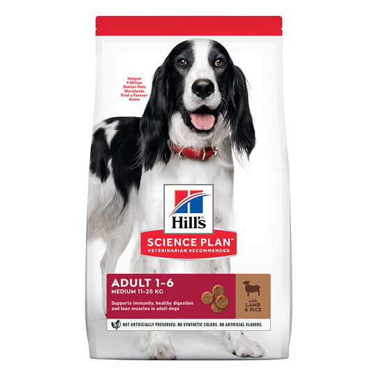 Hill's Science Plan Adult 1-6 Medium Lamb & Rice - 14 kg