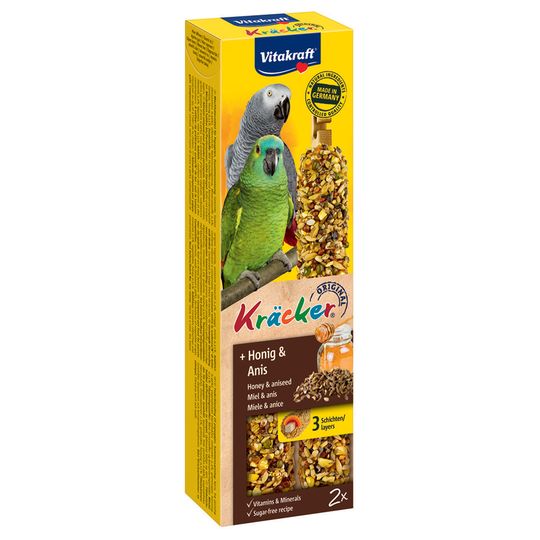Vitakraft Parrot Cracker Sticks - African Honey
