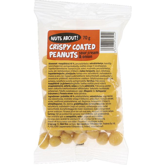 Nuts about Kuorrutettu Maapähkinä Sour Cream & Onion