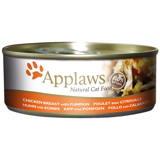 34 + 14 kaupan päälle! 48 x 156 g Applaws in Broth -kissanruokaa - kananrinta & kurpitsa