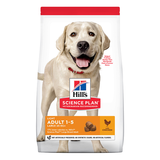 Hill's Science Plan Adult 1-5 Light Large Breed Chicken - 18 kg