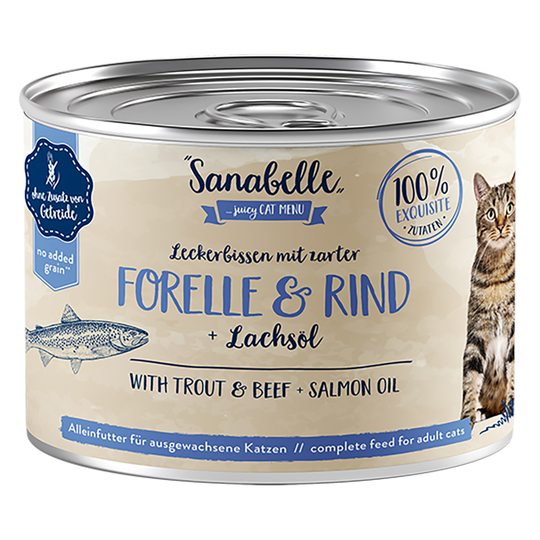 Sanabelle All Meat 6 x 195 g - taimen & nauta
