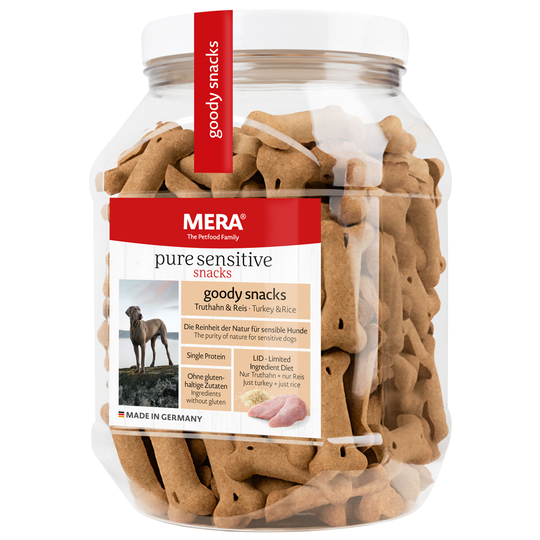 Meradog pure sensitive Goody Snacks, 600 g - kalkkuna & peruna, viljaton