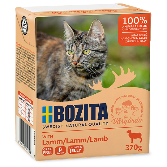 Bozita Chunks -säästöpakkaus 24 x 370 g - in Jelly: lammas
