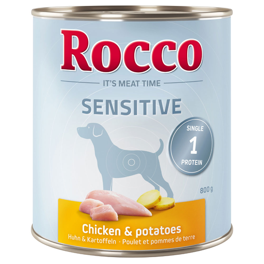 Rocco Sensitive 6 x 800 g - kana & peruna