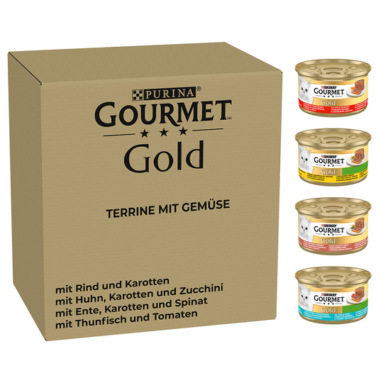 Gourmet Gold Terrine -jumbopakkaus 96 x 85 g - vihanneksilla