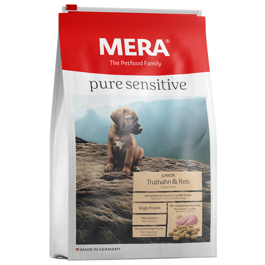 MERA pure sensitive Junior Turkey & Rice - 12,5 kg