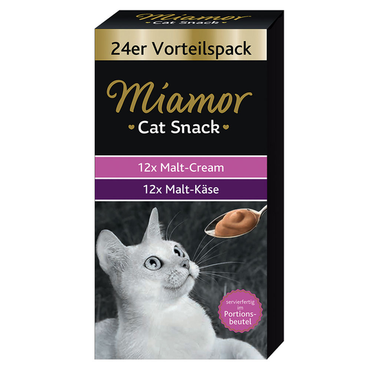 Miamor Cat Snack -säästöpakkaus 24 x 15 g - Malt Cream & Malt Cheese Multibox