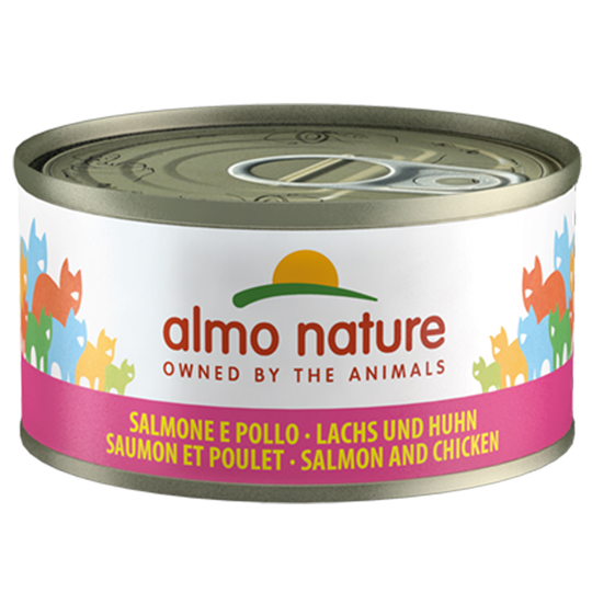 Almo Nature Legend kissanruoka 24 x 70 : 20 + 4 kaupan päälle! - lohi & kana