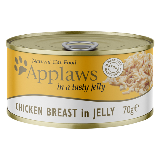 34 + 14 kaupan päälle! 48 x 70 g Applaws-kissanruokaa - in Jelly, kana