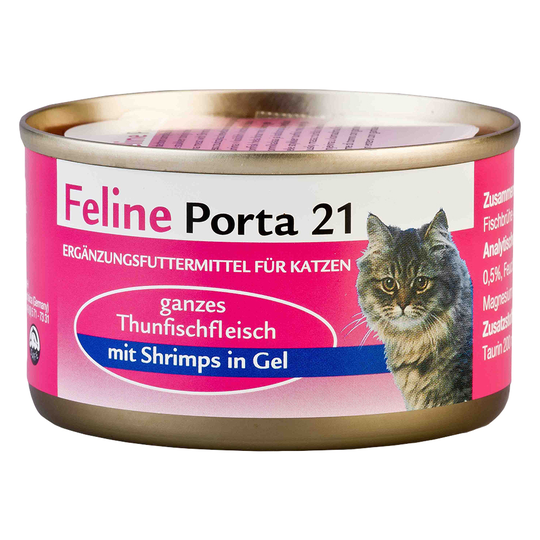 Feline Porta 21 -kissanruoka 1 x 90 g - tonnikala & katkarapu