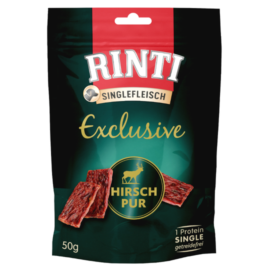 RINTI Exclusive Snack 50 g - säästöpakkaus: 3 x 50 g peura