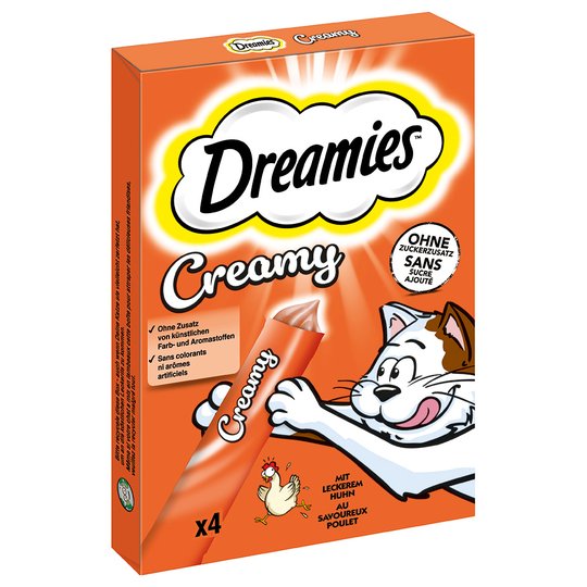 Dreamies Creamy Snacks - kana (4 x 10 g)