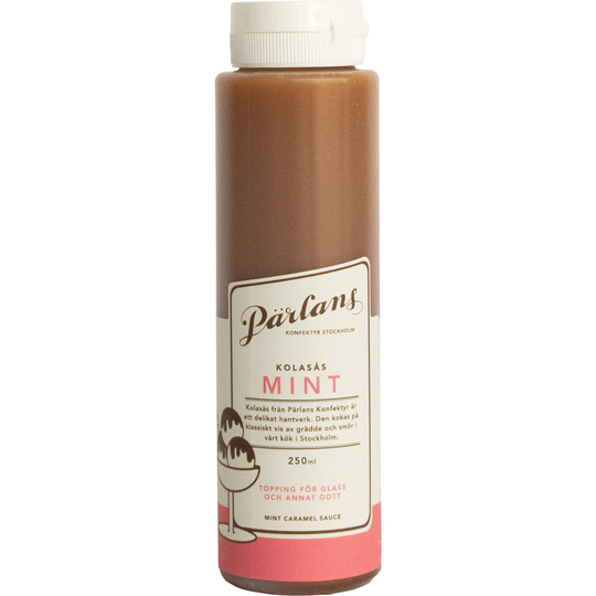 Pärlans Konfektyr Squeeze kinuskikastike, 250 ml, minttu