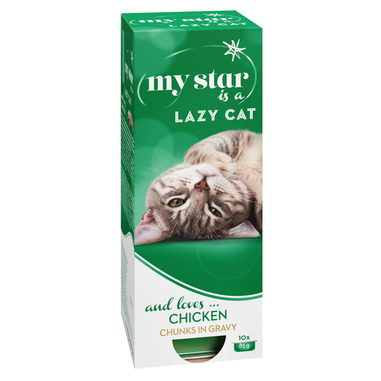Säästöpakkaus: My Star kastikkeella 60 x 85 g - Lazy Cat - kana