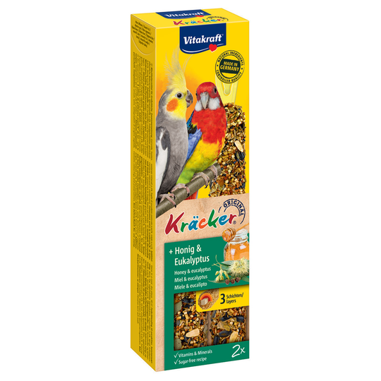 Vitakraft Kräcker -papukaijankeksit - hunaja & eukalyptus