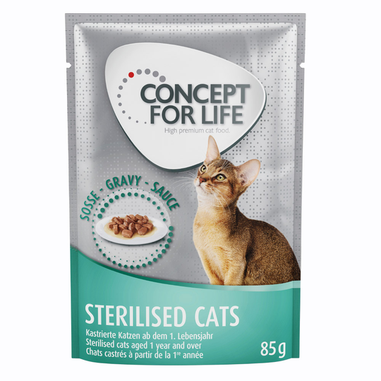 Concept for Life -säästöpakkaus 24 x 85 g - Sterilised Cats in Gravy
