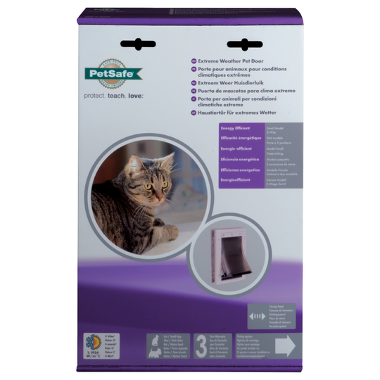 Petsafe Extreme Weather kissanluukku - S-koko: L 21,4 x K 28,4 cm - harmaa