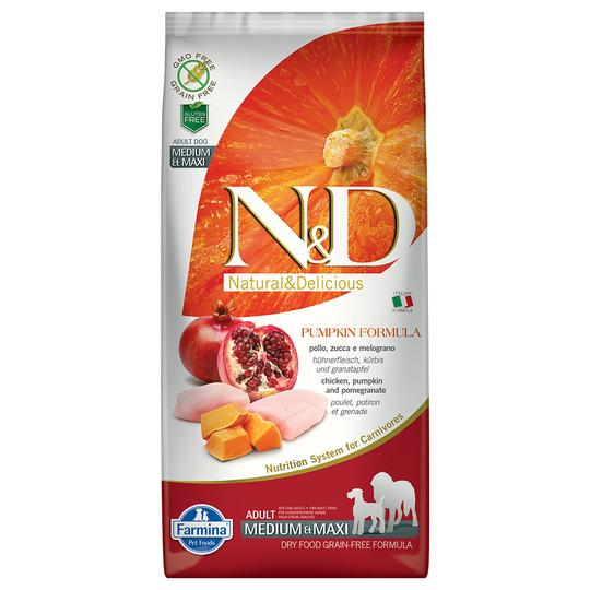 Farmina Pumpkin Grain Free Chicken & Pomegranate Medium/Maxi - 12 kg