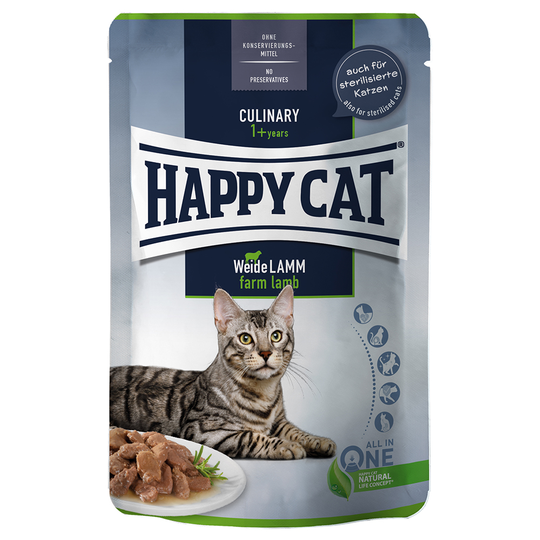 Happy Cat Pouch Meat in Sauce -säästöpakkaus 48 x 85 g - Lamb