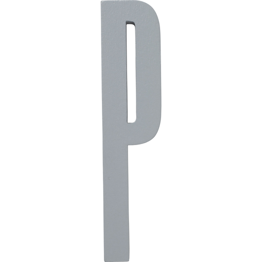 Design Letters Harmaat puukirjaimet, P