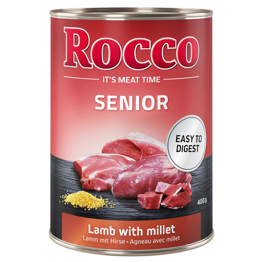 Rocco Senior -säästöpakkaus 24 x 400 g - lammas & hirssi