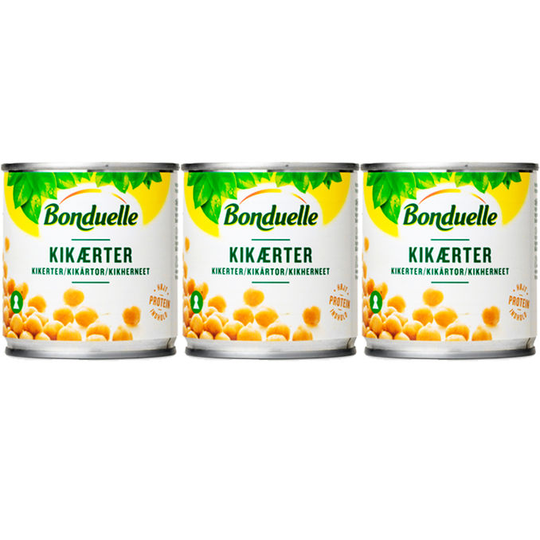 Bonduelle Höyrytetyt Kikherneet 3 kpl