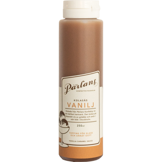 Pärlans Konfektyr Squeeze kinuskikastike, 250 ml, vanilja
