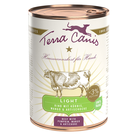Terra Canis Light 6 x 400 g - nauta, kurpitsa, mango & artisokka