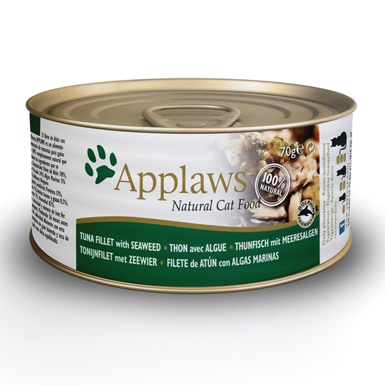 Applaws in Broth -kissanruoka 6 x 70 g - tonnikala & merilevä