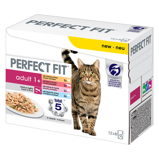 Perfect Fit -säästöpakkaus 96 x 85 g - Adult 1+ mix