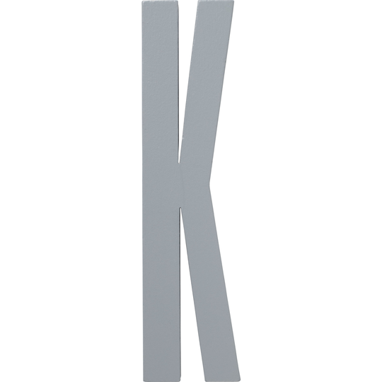 Design Letters Harmaat puukirjaimet, K
