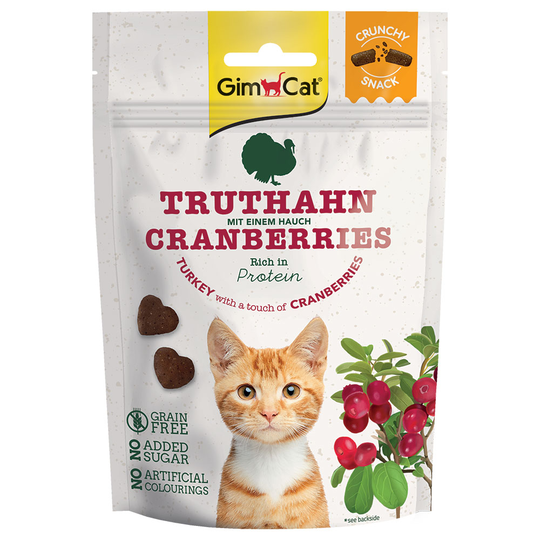 GimCat Crunchy Snacks - kalkkuna & karpalo 50 g
