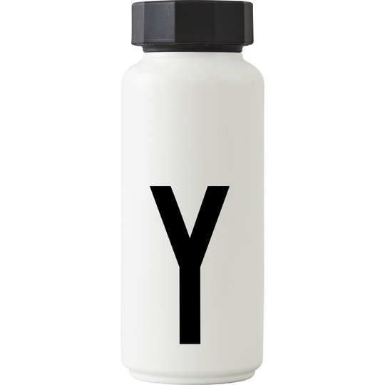 Design Letters Yksilöity termospullo, valkoinen, Y