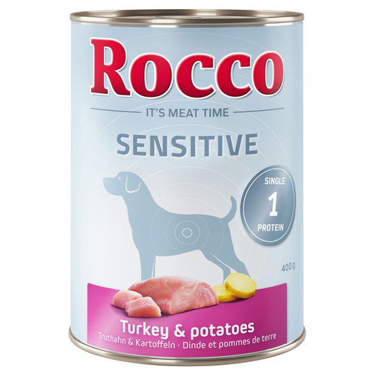 Rocco Sensitive 6 x 400 g - kalkkuna & peruna