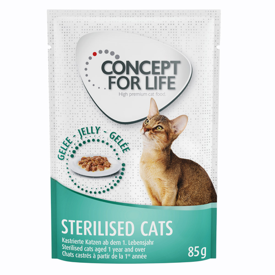 Concept for Life -säästöpakkaus 24 x 85 g - Sterilised Cats in Jelly