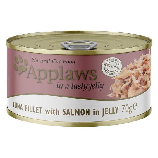 34 + 14 kaupan päälle! 48 x 70 g Applaws-kissanruokaa - in Jelly, tonnikala & lohi