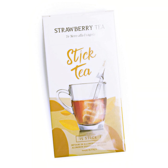 Mansikan makuinen musta tee Stick Tea "Strawberry Tea", 15 kpl.