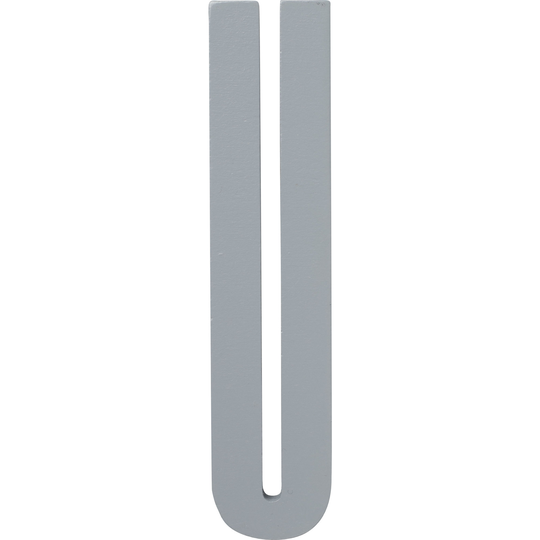 Design Letters Harmaat puukirjaimet, U