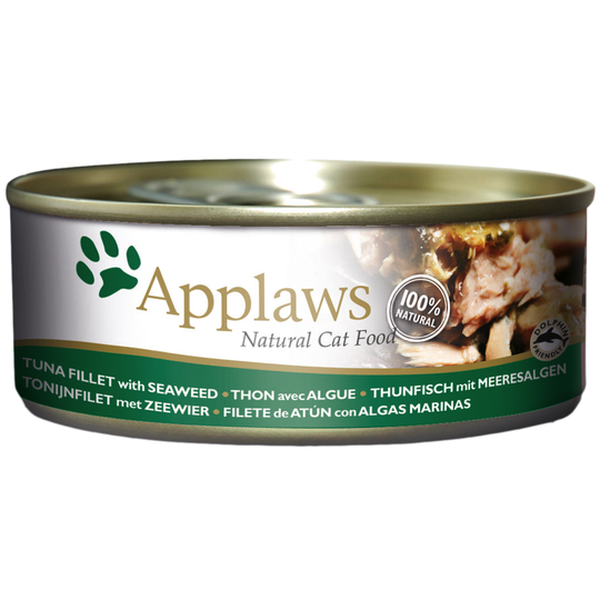 34 + 14 kaupan päälle! 48 x 156 g Applaws in Broth -kissanruokaa - tonnikala & merilevä