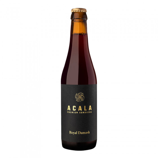 Hieno kuohuva fermentoitu teejuoma ACALA Premium Kombucha "Royal Damask", 330 ml