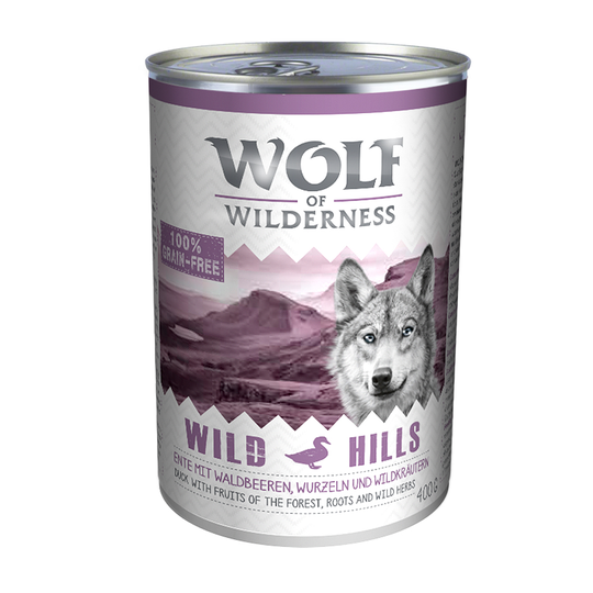 Wolf of Wilderness 6 x 400 g - Wild Hills - ankka